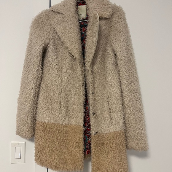Anthropologie two toned teddy coat - Picture 1 of 3